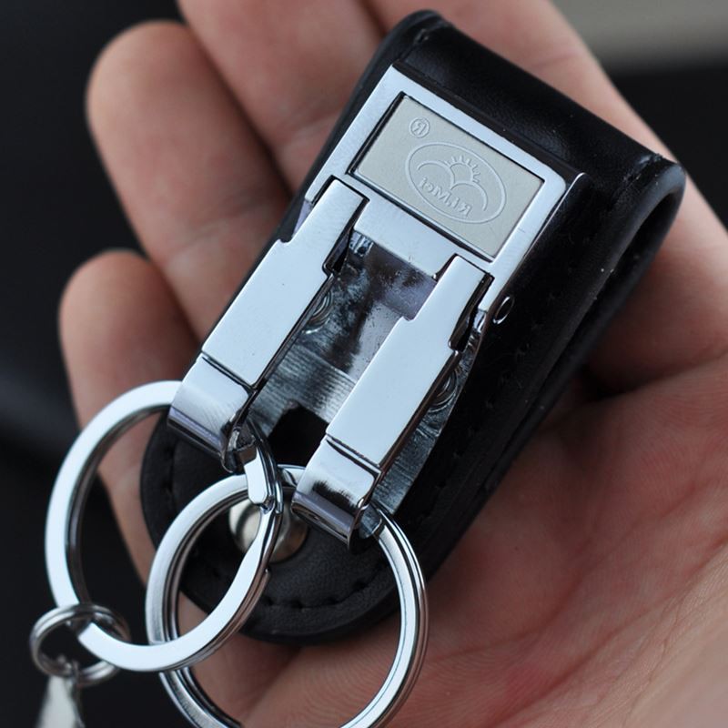 Móc khoá dây nịt da thật có thể tháo rời