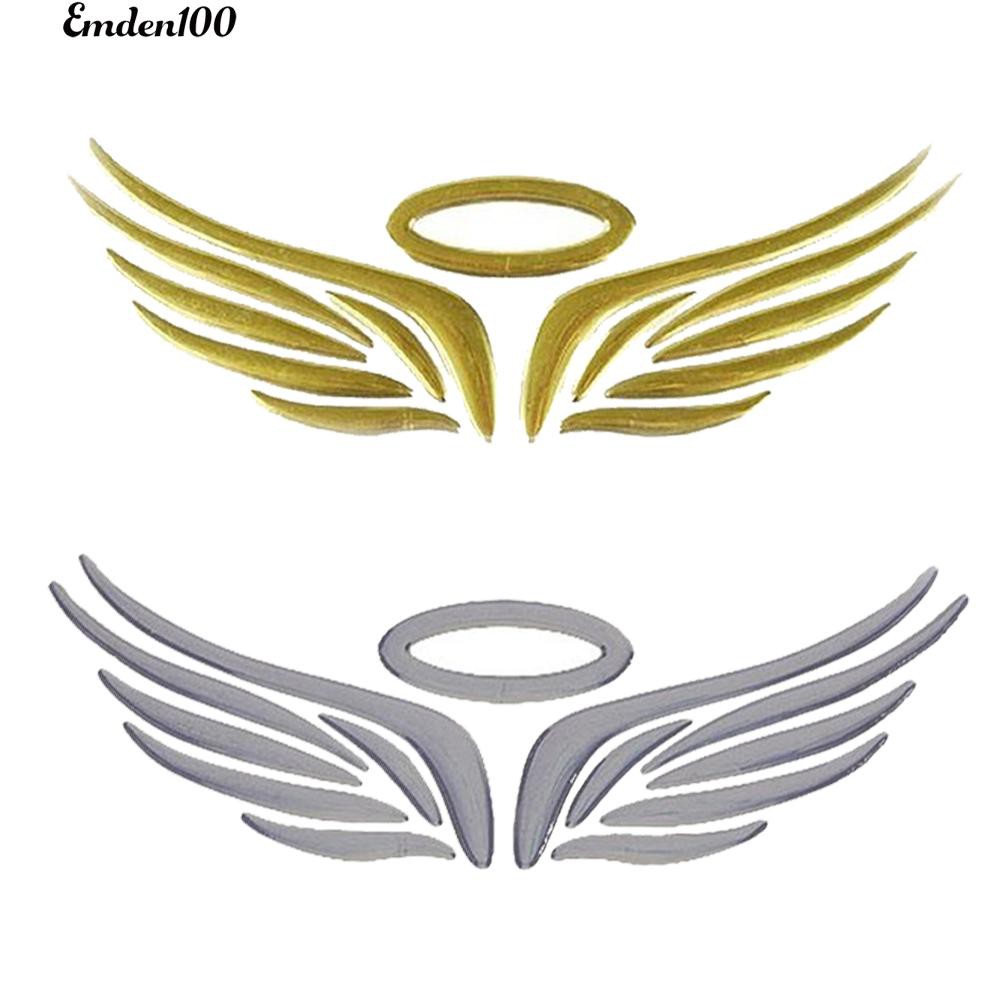 Miếng dán trang trí xe hơi hình đôi cánh thiên thần 3D