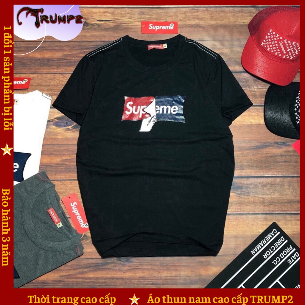 Áo Thun Nam Cổ Tròn 💝Giống Hình 100%💝 Chất Thun Cotton Xuất Khẩu Co Dãn, Thấm Hút Cực Tốt Không Phai Màu TRUMP2