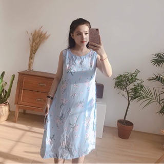 Xả hàng Váy bầu lanh siêu mát