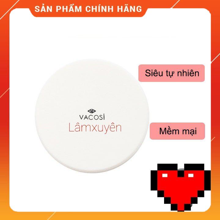 VACOSI PRC ROUND PRO SPONGE PU02_Bông ướt tròn pro ( bịch 1 cái ) ) bông phấn mềm mịn, dễ tán ,siêu tiện lợi
