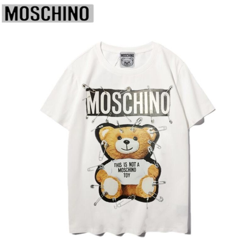 Áo Phông Cotton Moschino Gấu Ghim Băng