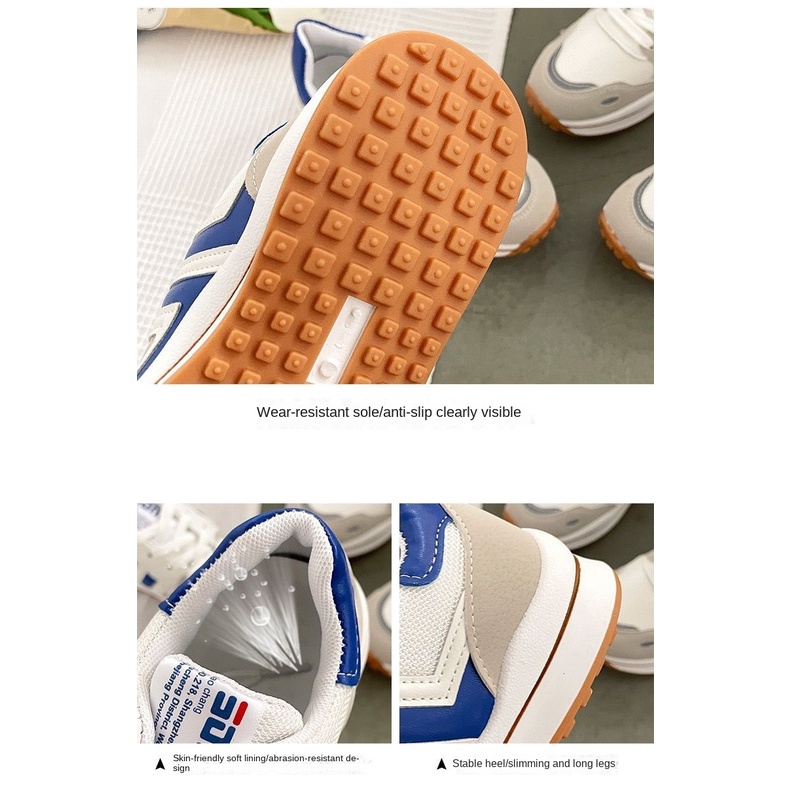 Giày Thể Thao Đế Dày Siêu Nhẹ Màu Trắng Dễ Phối Đồ Thời Trang Phong Cách Hàn Quốc Cho Nữ