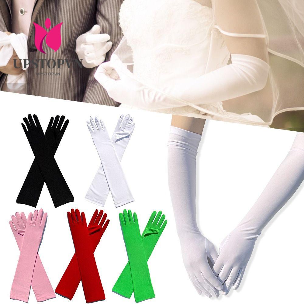 Găng Tay Dài Màu Trơn Thời Trang Cho Nữ