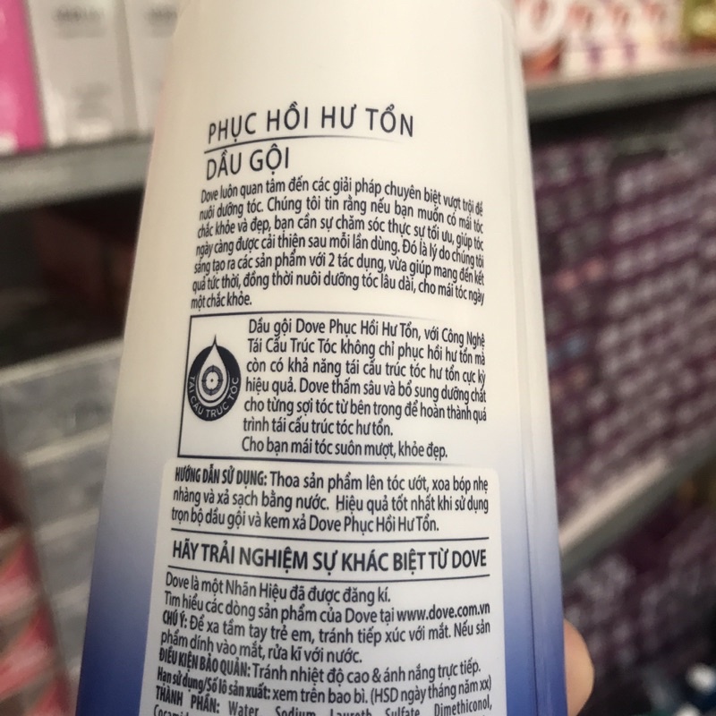 Dầu gội Dove phục hồi hư tổn 170g