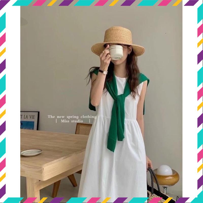 Set váy kèm khăn, Đầm váy babydoll tiểu thư phong cách Hàn Quốc MSP43168 | BigBuy360 - bigbuy360.vn