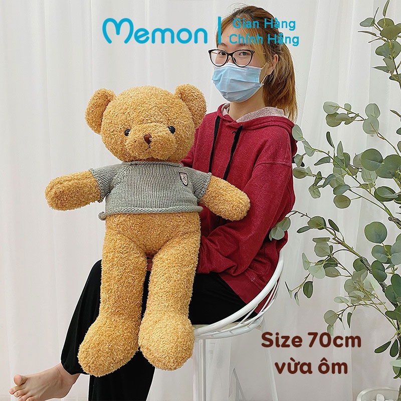 Gấu Bông Teddy Head Tales Nhồi Gòn Cao Cấp Memon