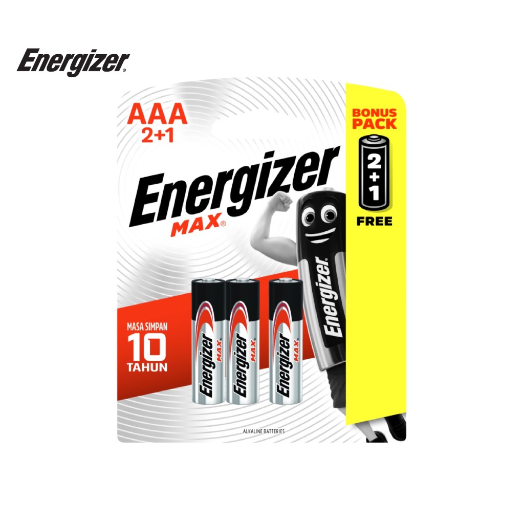 Pin Energizer Max AAA E92 BP2+1 - 100628296