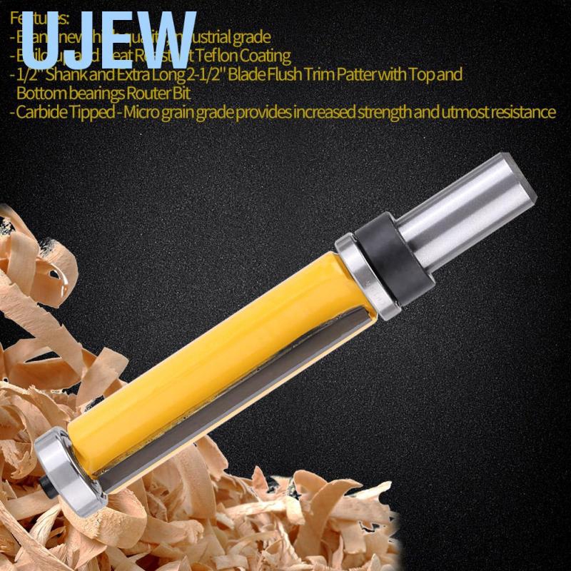 Mũi phay cắt gỗ thẳng dài 2-1/2\" đường kính cạnh 3/4\" có trục 1/2\"