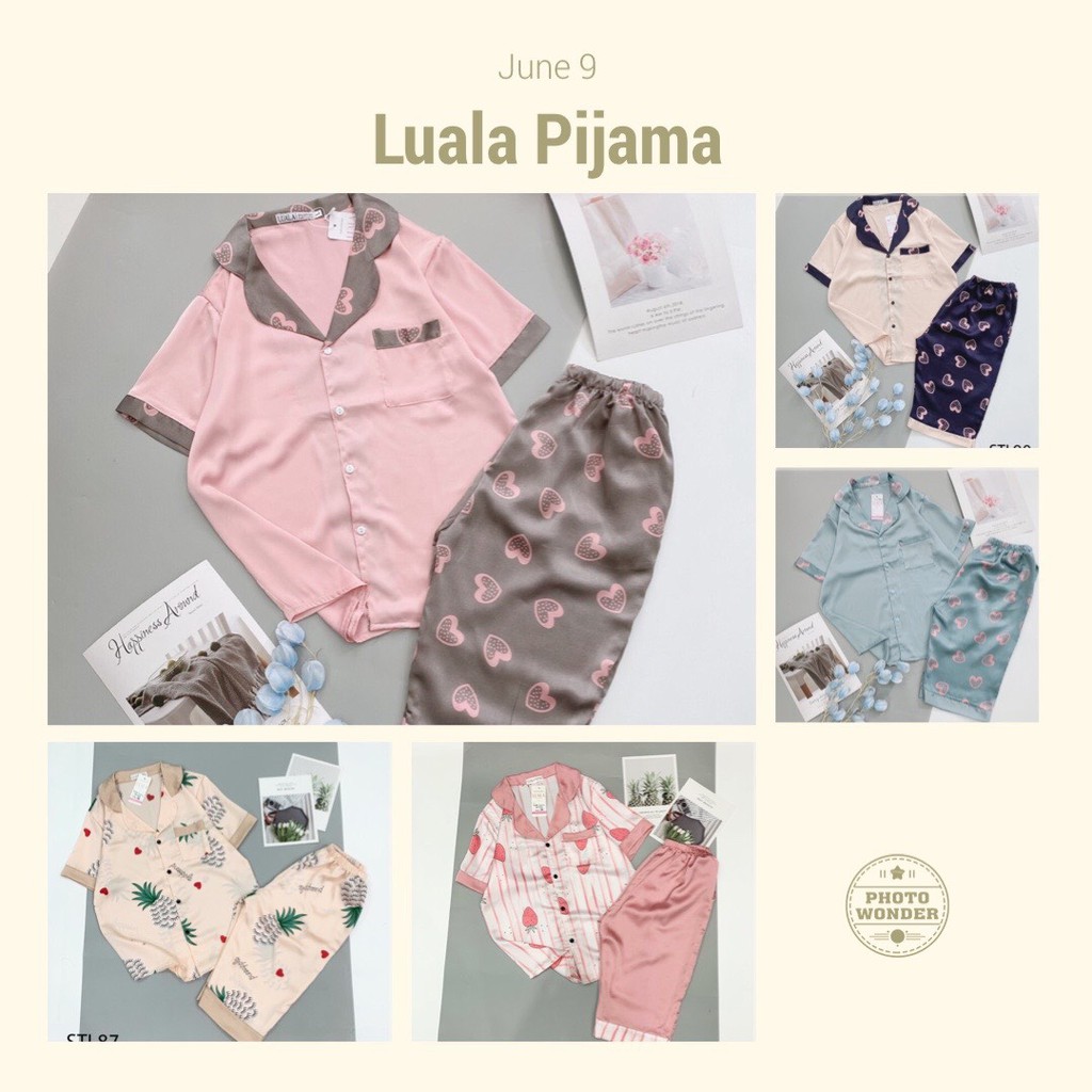 Bán Sỉ Bán Lẻ Bộ Pijama Quần Lửng - Bộ Mặc Nhà Lụa Satin Mềm Mại Thoải Mái Thấm Hút Mồ Hôi Tốt