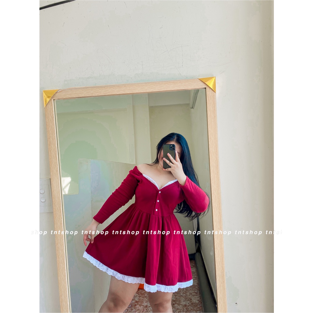 Đầm Ren Tay dài [ TNT SHOP BIGSIZE 60KG 90KG ] | BigBuy360 - bigbuy360.vn