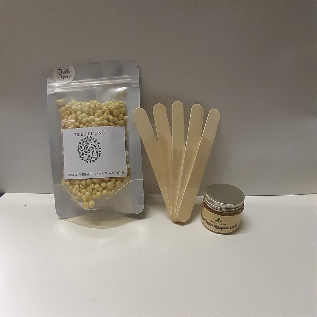 (COMBO) SÁP WAX LÔNG NÓNG HẠT ĐẬU 100gr + 10 QUE WAX | BigBuy360 - bigbuy360.vn