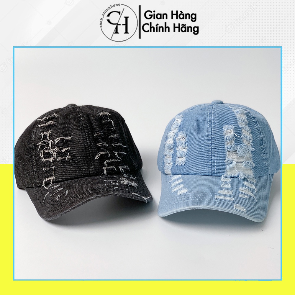 Mũ lưỡi trai thời trang nam nữ Jean rách AH1565