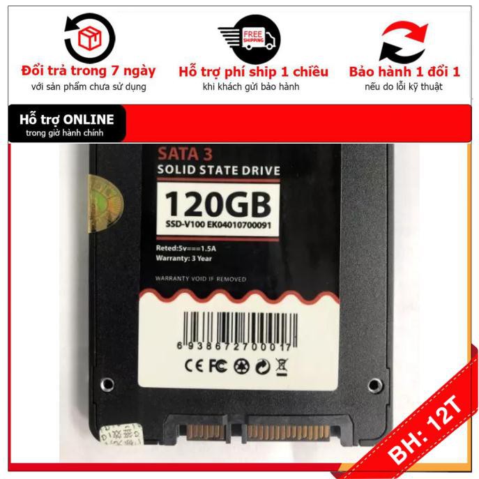 [BH12TH] 🎁 [Chính hãng] Ổ cứng SSD EEKOO V100 120GB - NEW Bh 36T