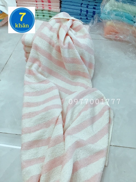 Khăn tắm size lớn tông Hồng 100% cotton xuất khẩu - 60x120cm/65x130cm