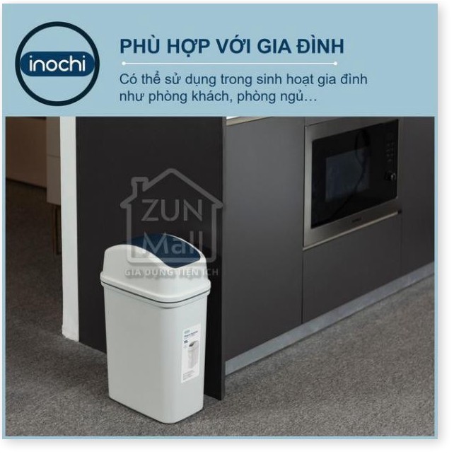 Thùng Rác Nhựa Cao Cấp Nắp Lật 15 Lít Inochi Nhật Bản - Phù Hợp Với Không Gian Sống Hiện Đại