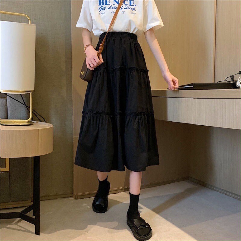 Chân váy ulzzang tầng dáng dài hot hit hiện nay, chất voan mềm mịn, lên form cực chuẩn cực xinh | BigBuy360 - bigbuy360.vn