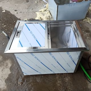 Thùng đá âm quầy inox