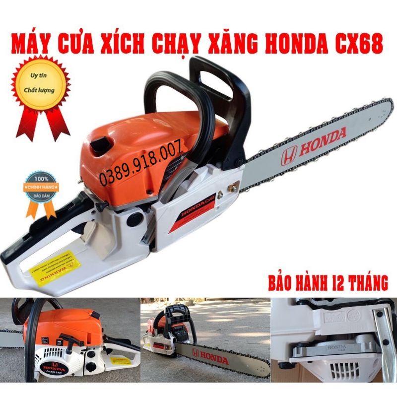 Máy cưa xích chạy xăng động cơ 2 thì 68cc BẢO HÀNH 24 THÁNG