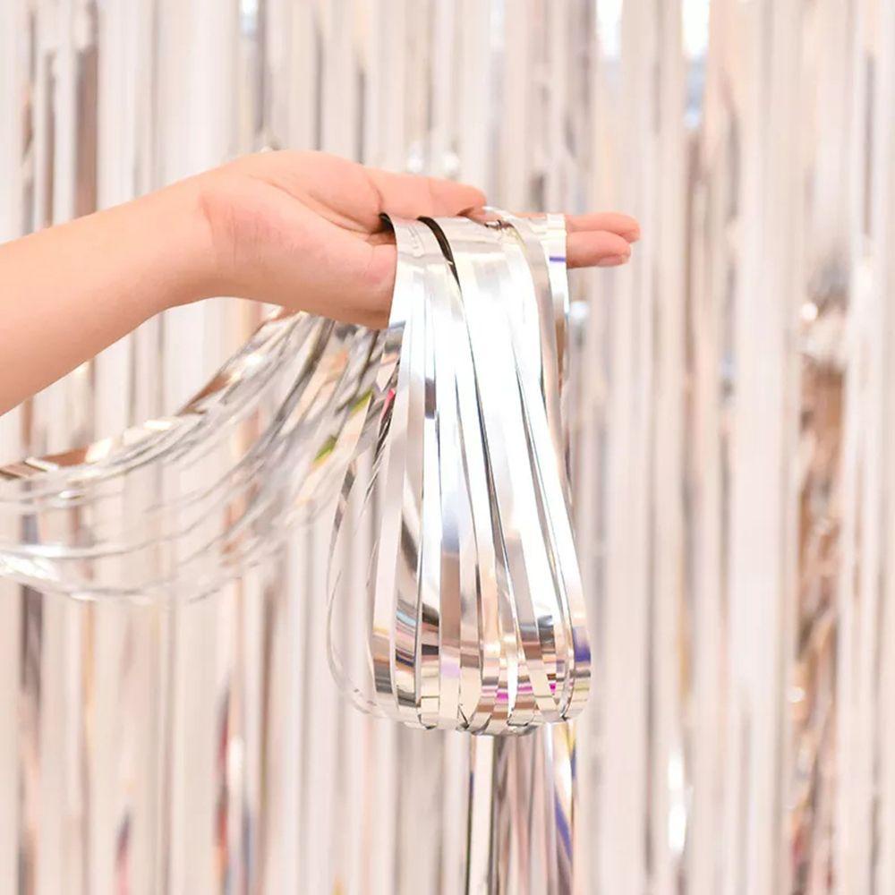 YIYU Rèm Phông Nền Chụp Ảnh Kích Thước 1 * 2M Màu Sắc Lấp Lánh Dùng Trang Trí Tiệc Cưới / L