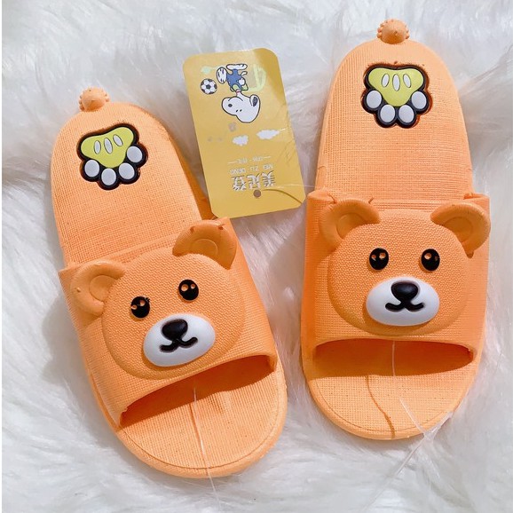 [𝐍𝐄𝐖] Dép Mặt Gấu Siêu Cute Dành Cho Bé, 5 Màu Full size 26-30