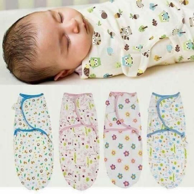 Ủ kén cho bé vải cotton thấm hút mồ hôi | Chăn ủ sơ sinh mùa hè