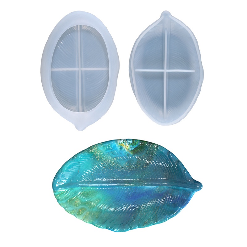 Khuôn Làm Đế Lót Ly Bằng Silicone Hình Chiếc Lá DIY