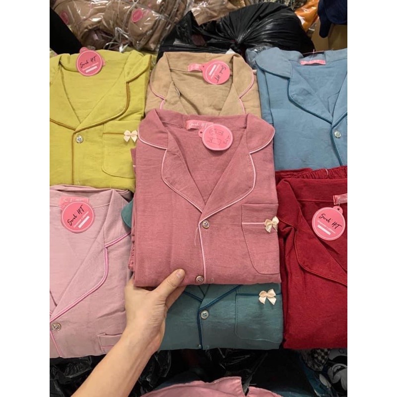 [MẪU MỚI] Đồ Bộ Pijama 🌸 Bộ Thu Đông Nữ Bộ Ngủ Chất Liệu Nhung Tăm Tay Dài [HÀNG ĐẸP CHUẨN] | BigBuy360 - bigbuy360.vn