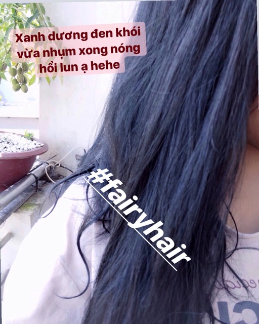 Thuốc nhuộm tóc màu XANH DƯƠNG ĐEN KHÓI (kèm trợ dưỡng và găng tay) | BigBuy360 - bigbuy360.vn