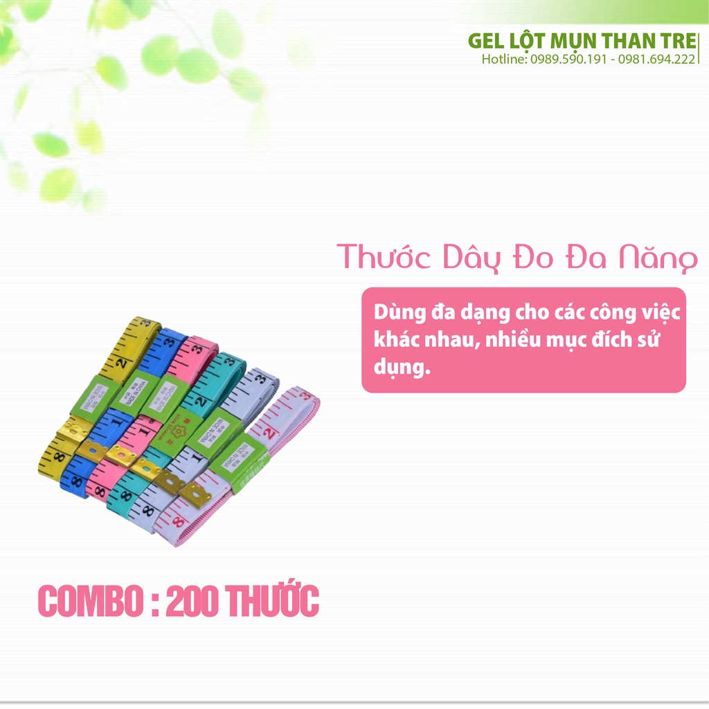 (combo 50) Thước dây 150cm đo eo,thươc dây 1m5 nhiều màu.đo chiều cao,may vá quần áo,đo cơ thể kích thước 3 vòng