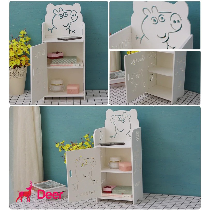 Tủ Đầu Giường Họa Tiết Peppa Dễ Thương - Deer Decor