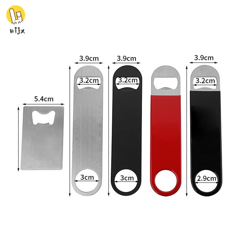 WiJx Bottle Openers Heavy Duty Stainless Steel Openers Professional Grade Flat Bottle Openers Bartender Stainless Steel