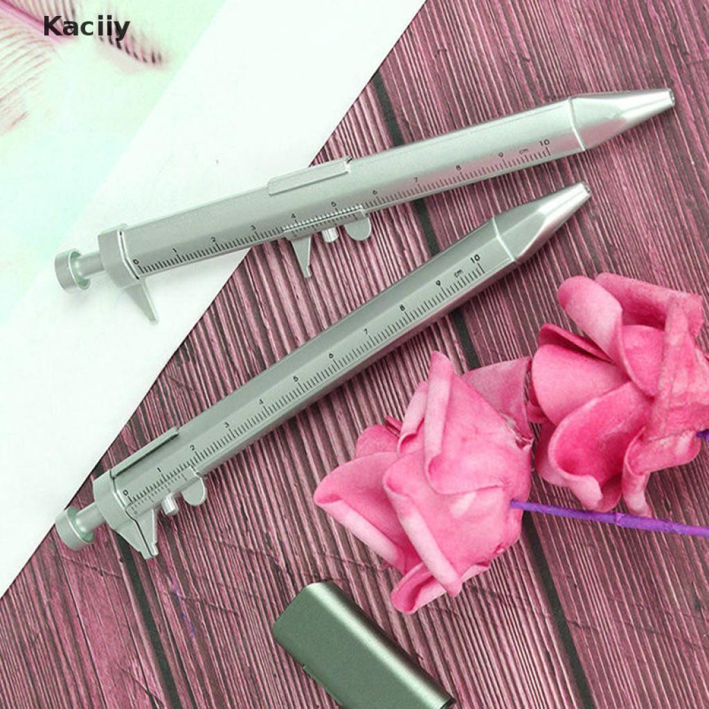 Kaciiy Hot Vernier Caliper Tool Ballpoint Pen Silver Vernier Caliper Multifunction Pen VN