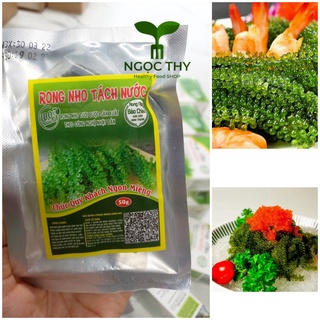 Rong nho tách nước Bảo Châu ăn salad, xốt mè rang