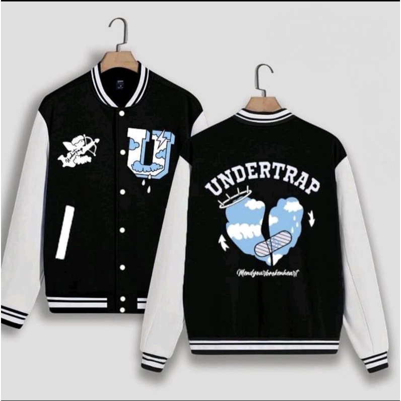 Áo Khoác Bomber Nam Nữ In Chữ UNDERTRAP Chất Liệu Nỉ Bông Siêu Cute - Super Fashion P