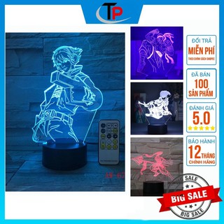 Đèn ngủ 3D, đèn ngủ trang trí phòng ngủ, đèn ngủ để bàn LOL, mô hình liên minh huyền thoại