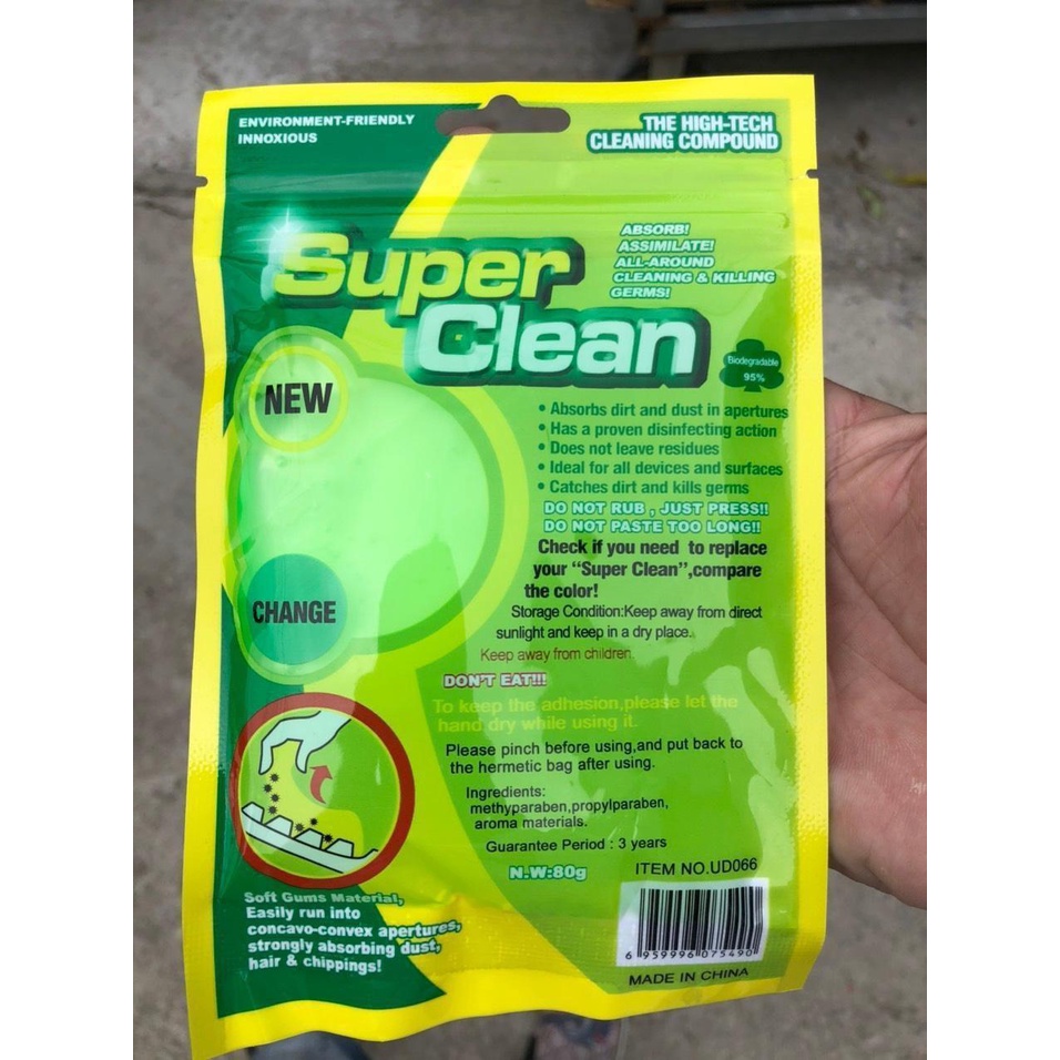 Gel vệ sinh bàn phím, ô tô dạng keo miếng dẻo dính bụi và Slime làm sạch đa năng Super Clean