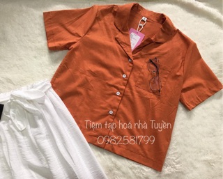 Áo sơ mi ngắn tay vintage