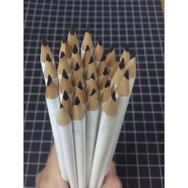 Bút chì 2B handmade thân trắng vẽ mỹ thuật, phác thảo, sketch