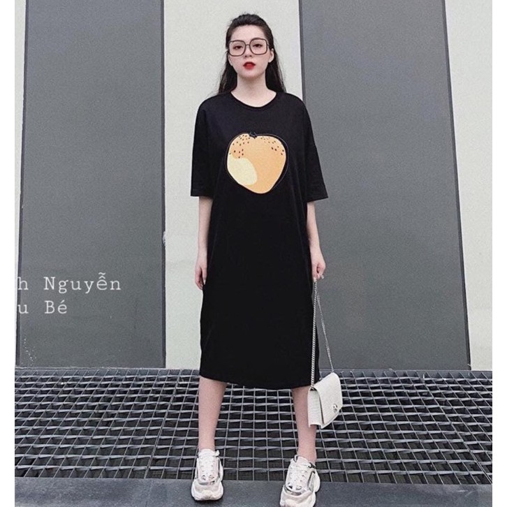 Đầm suông nữ Shynstores - váy suông  cổ tròn tay lỡ vải cotton mềm mát form rộng freeship