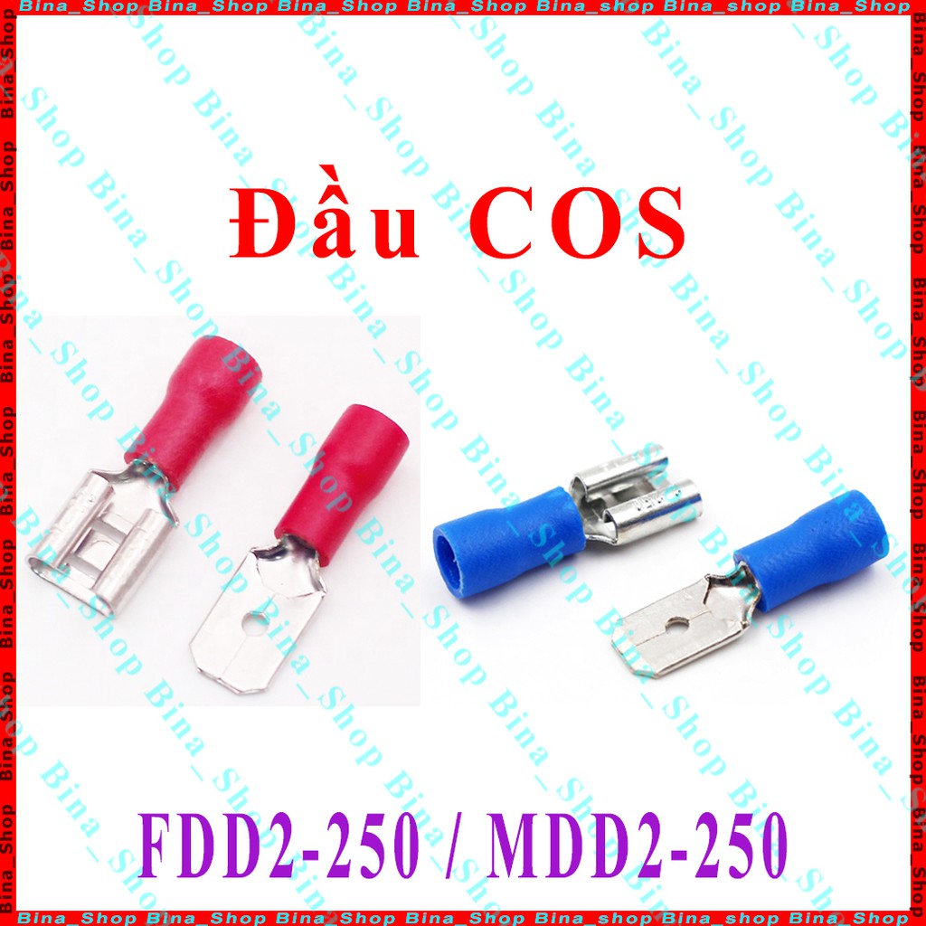 [1 cái] Đầu cos FDD2-250 / MDD2-250 cos ghim đỏ/xanh (ngẫu nhiên)