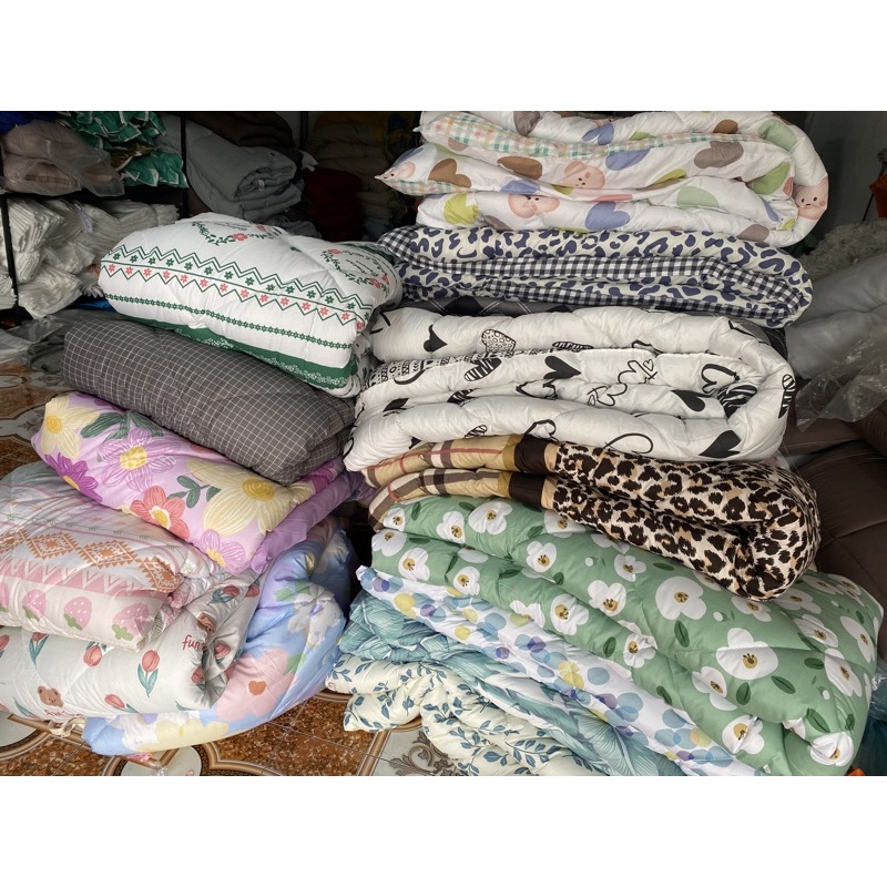 Bộ chăn ga Cotton Poly Chăn phao DÀY cho mùa đông bộ sưu tập các mẫu mới nhất 2022