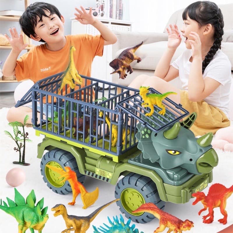 BỘ ĐỒ CHƠI SIÊU XE CHỞ KHUNG LONG SIÊU ĐỘC ĐÁO MỚI LẠ CHO BÉ
