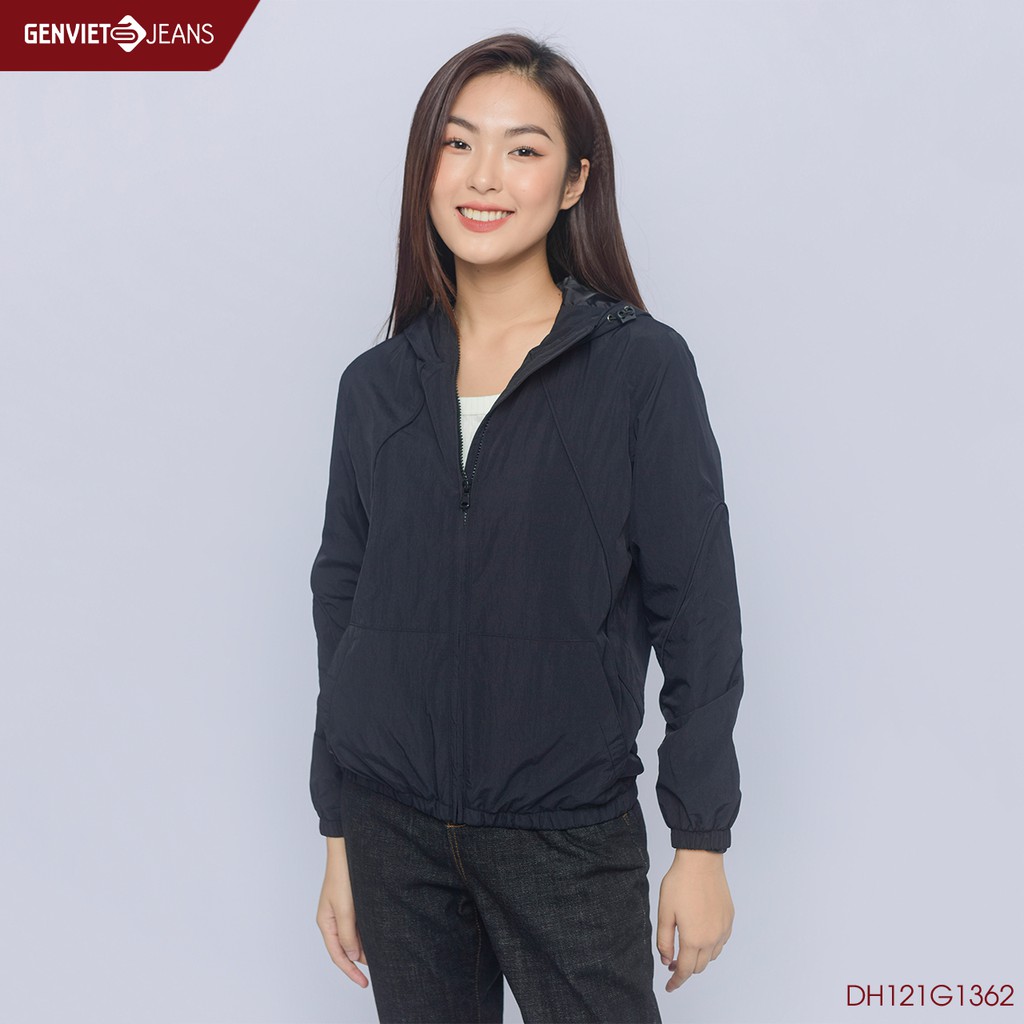 Áo khoác gió dài tay 2 lớp DH121G1362 GENVIET JEANS