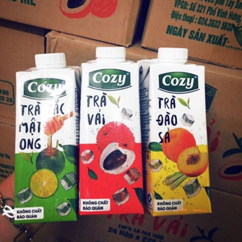 Trà🌺FREESHIP🌺 Trà Hoa Quả Cozy Lốc 4 Hộp Giải Nhiệt Mùa Hè 225ml