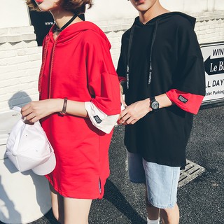 Hoodie cá tính đỏ trắng và đen đỏ
