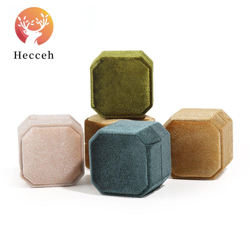 Hộp Đựng Nhẫn Cưới Hình Bát Giác Bằng Nhung Siêu Bền