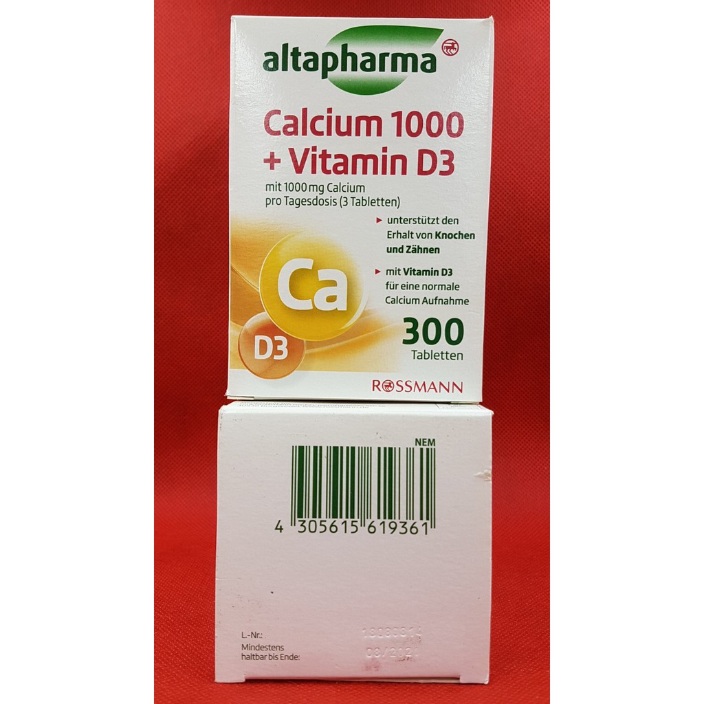 Đồ uống Altapharma Calcium 1000 + D3 lọ 300 viên