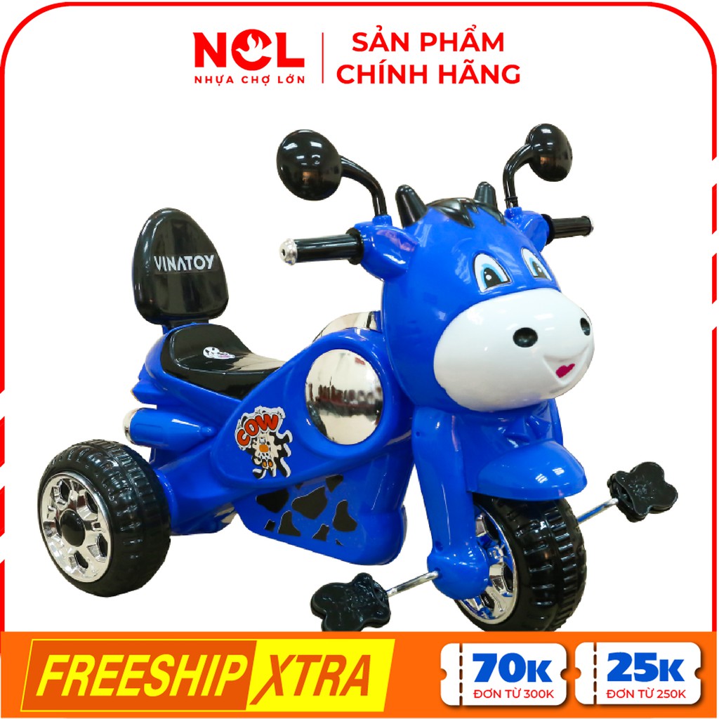 [CHÍNH HÃNG] Xe 3 bánh hình Vespa Bò Con (Không nhạc) - M1803A-X3B