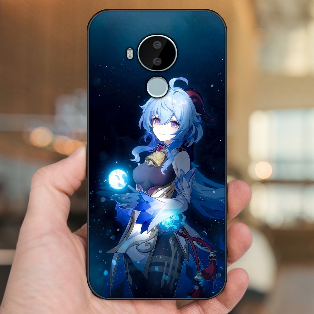 Ốp lưng Nokia C30 viền đen in hình Ganyu Genshin Impact